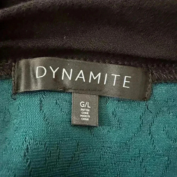 Dynamite Mesh Type Long Sleeve Slinky Dress Floral Paisley Mini Dress Women's L - Picture 7 of 10